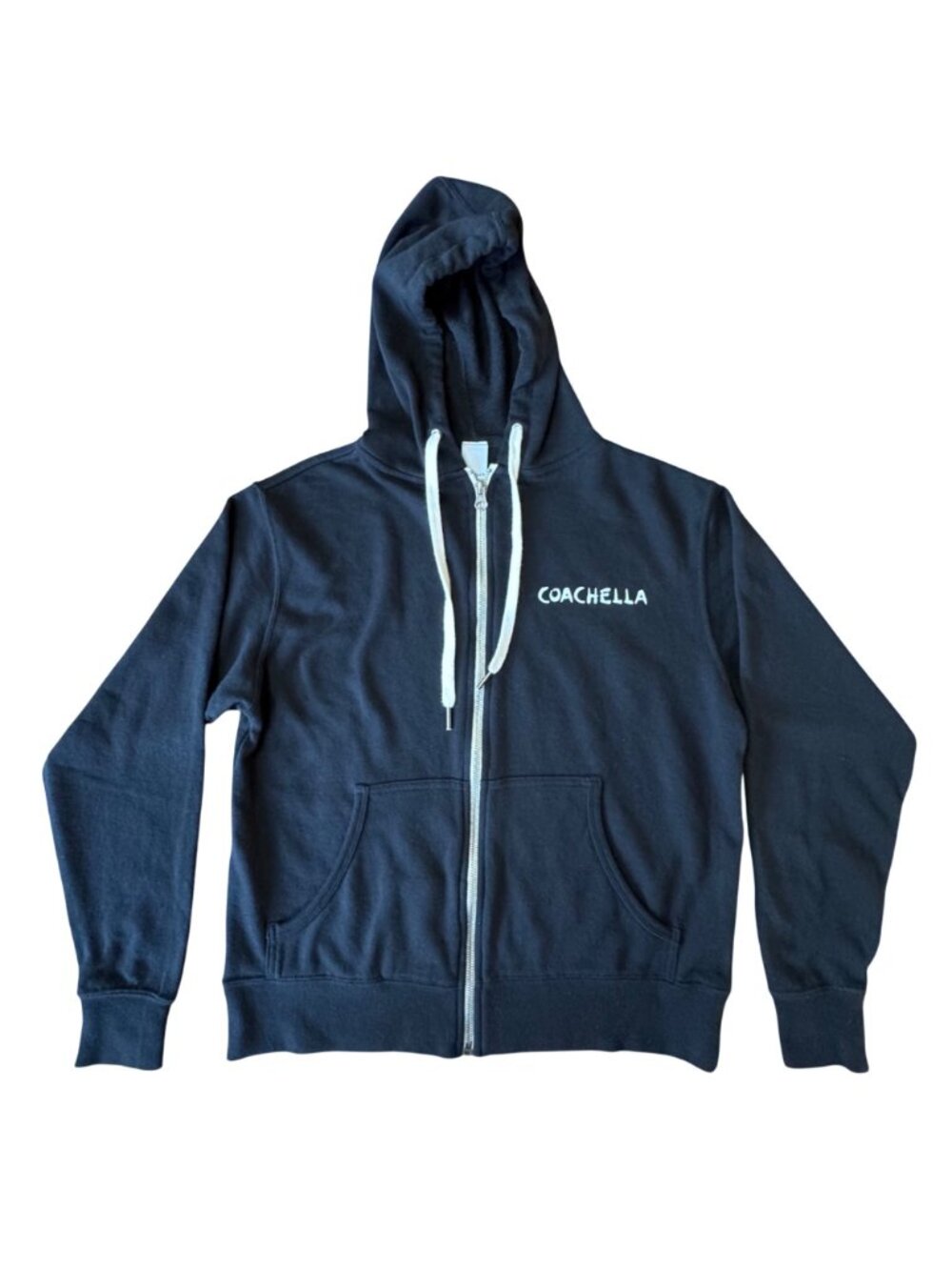 COACHELLA Black Zip-Up Hoodie Sweatshirt XS Official Classic Logo Festival - Picture 2 of 9